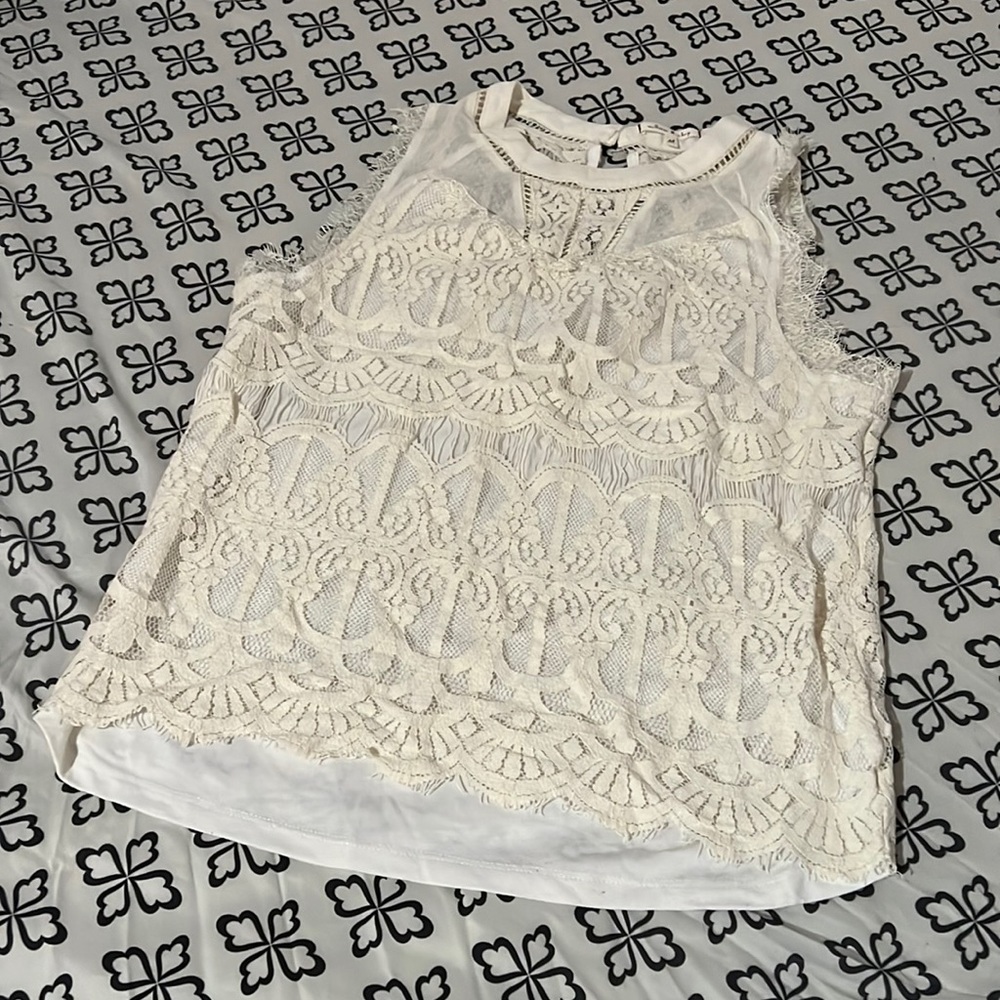 Willow & Clay lace work tank top